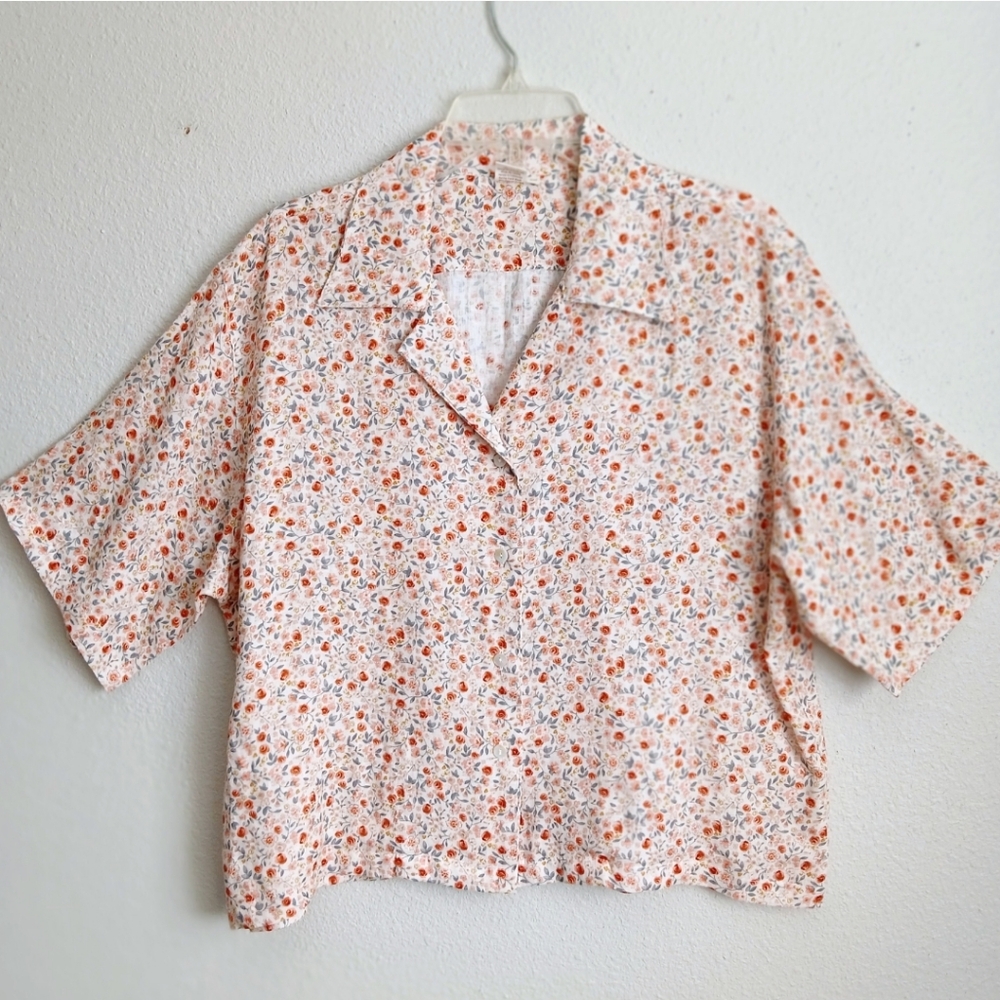 Oak Meadow Floral Button Down Shirt
